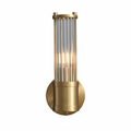 Cylindrical Glass Wall Light with Gold Finish for Modern Interiors 0