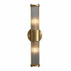Cylindrical Glass Wall Light with Gold Finish for Modern Interiors 1