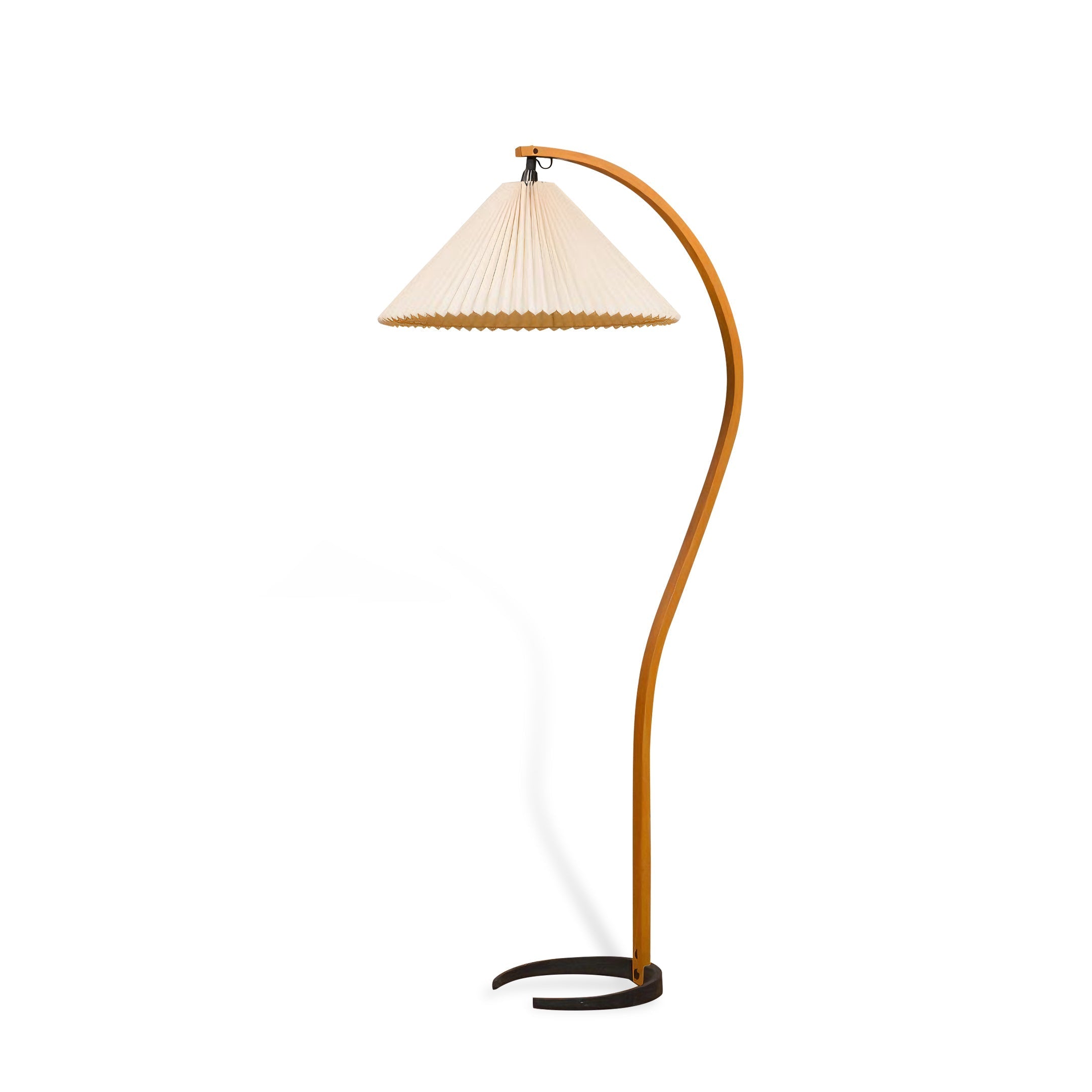 Deià Floor Lamp – Solid Wood Base with Tulip-Shaped Shade for Soft Light 4