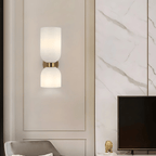 Dime Wall Light with Dual Glass Shades – Elegant Brass Wall Sconce for Modern and Traditional Interiors 3