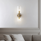 Dime Wall Light with Dual Glass Shades – Elegant Brass Wall Sconce for Modern and Traditional Interiors 8