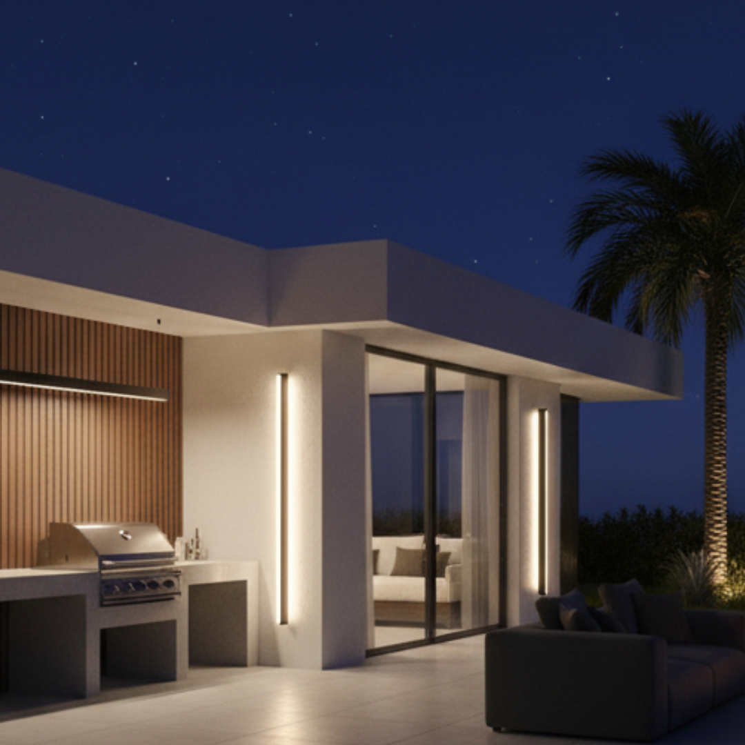 Dimmable Outdoor LED Ceiling Light – IP65 Waterproof Linear Bar Fixture with Remote Control 1