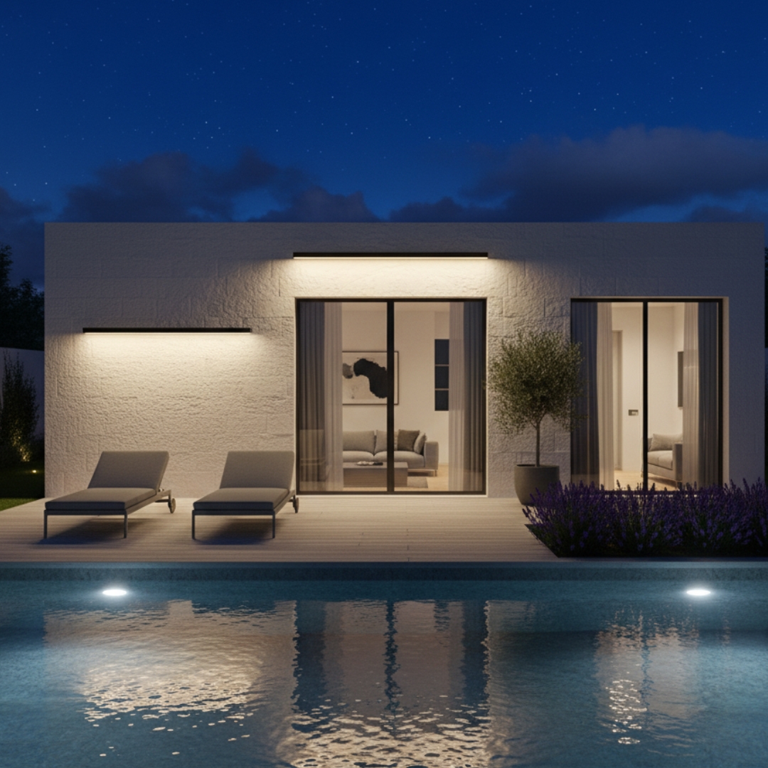 Dimmable Outdoor LED Ceiling Light – IP65 Waterproof Linear Bar Fixture with Remote Control 3