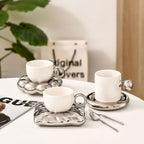 Elegant White Dinnerware Set - Minimalist Porcelain Plate Set for Timeless Dining, Dishwasher & Microwave Safe 3