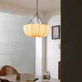 Fabric Chandelier Light with Wabi Sabi Design and Adjustable Height 0