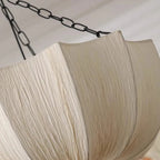 Fabric Chandelier Light with Wabi Sabi Design and Adjustable Height 4