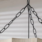 Fabric Chandelier Light with Wabi Sabi Design and Adjustable Height 5