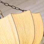 Fabric Chandelier Light with Wabi Sabi Design and Adjustable Height 6