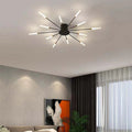 Flush Mount Ceiling Light Fixture with Metal and Acrylic Spiral Design 0
