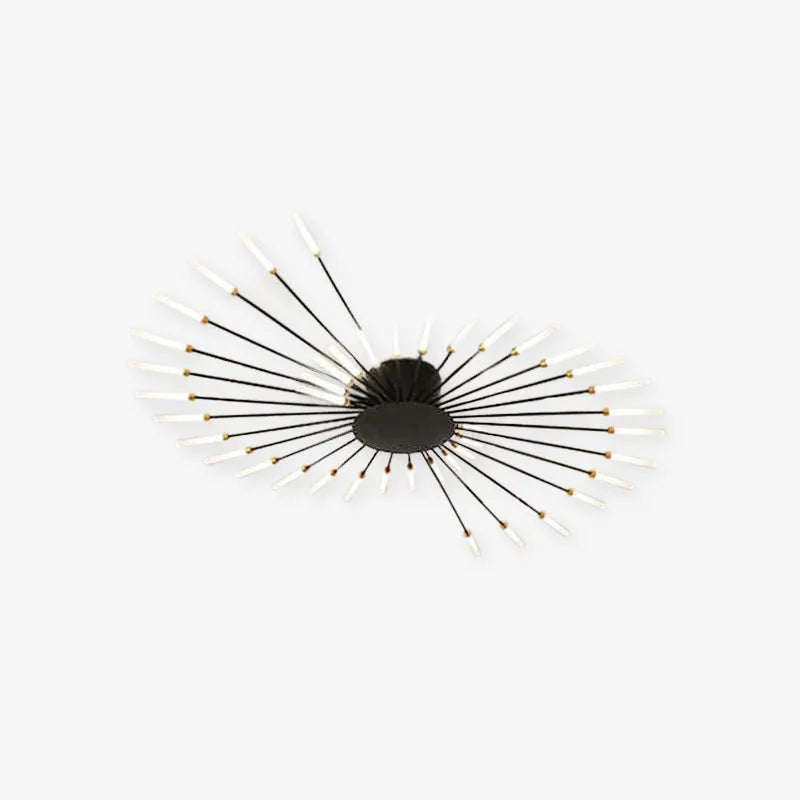 Flush Mount Ceiling Light Fixture with Metal and Acrylic Spiral Design 1