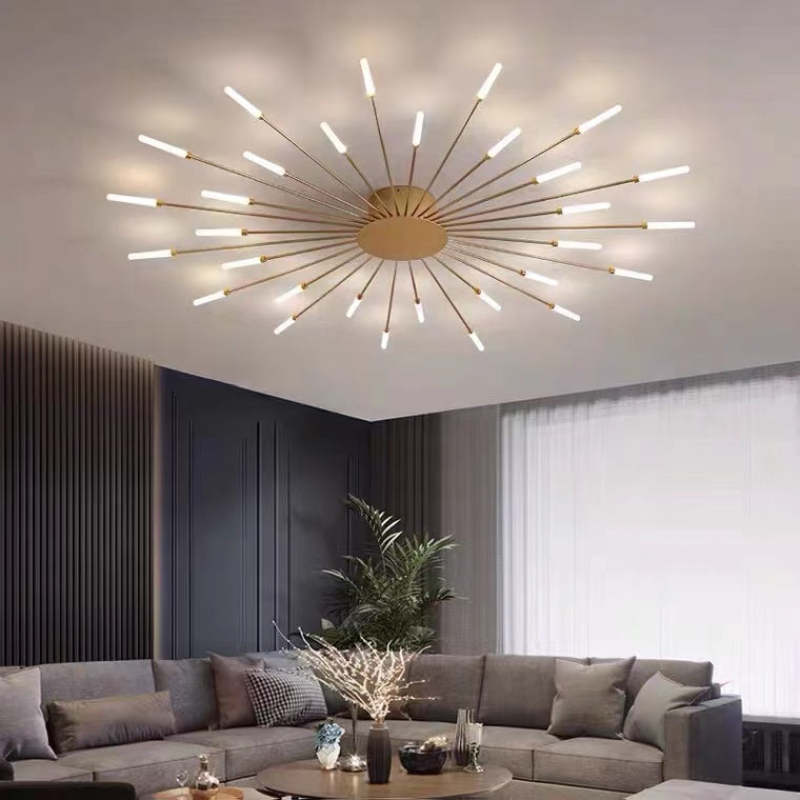 Flush Mount Ceiling Light Fixture with Metal and Acrylic Spiral Design 11