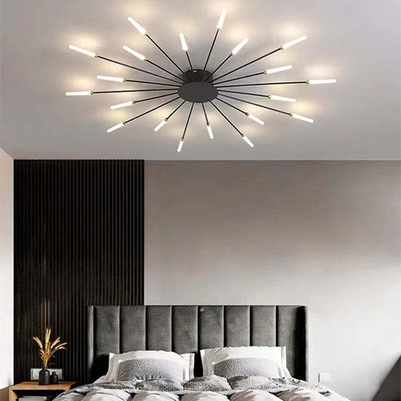 Flush Mount Ceiling Light Fixture with Metal and Acrylic Spiral Design 12