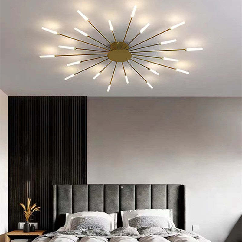Flush Mount Ceiling Light Fixture with Metal and Acrylic Spiral Design 14