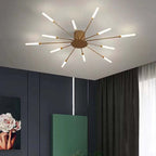 Flush Mount Ceiling Light Fixture with Metal and Acrylic Spiral Design 16