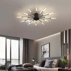 Flush Mount Ceiling Light Fixture with Metal and Acrylic Spiral Design 17