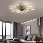 Flush Mount Ceiling Light Fixture with Metal and Acrylic Spiral Design 18