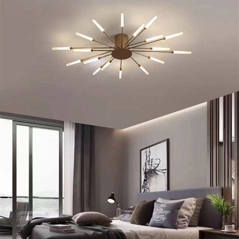 Flush Mount Ceiling Light Fixture with Metal and Acrylic Spiral Design 18