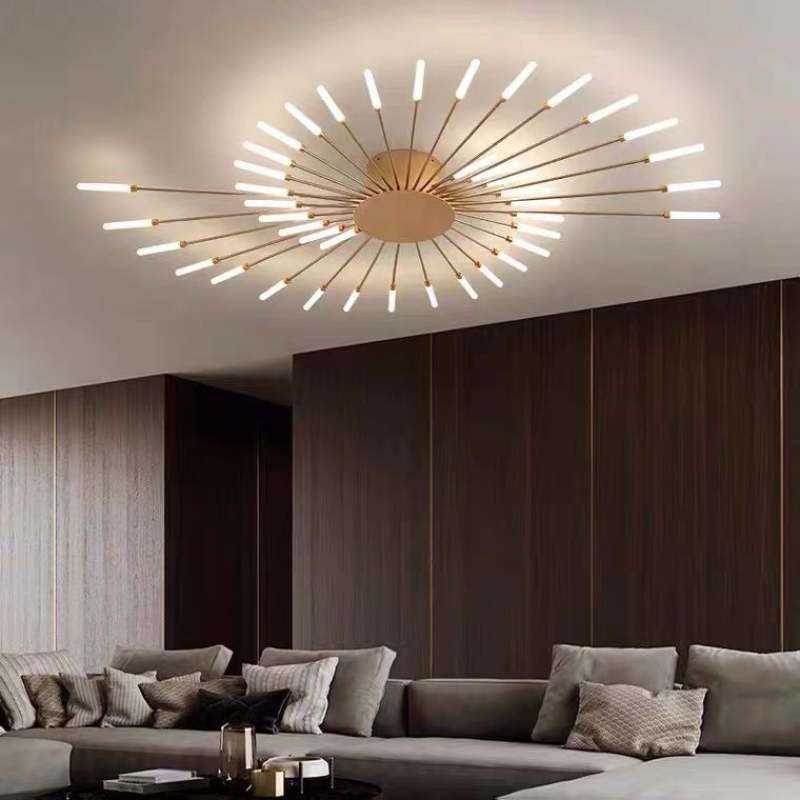 Flush Mount Ceiling Light Fixture with Metal and Acrylic Spiral Design 19