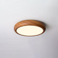 Flush Mount Ceiling Light Fixture with Wood Grain Finish for Modern Spaces 0