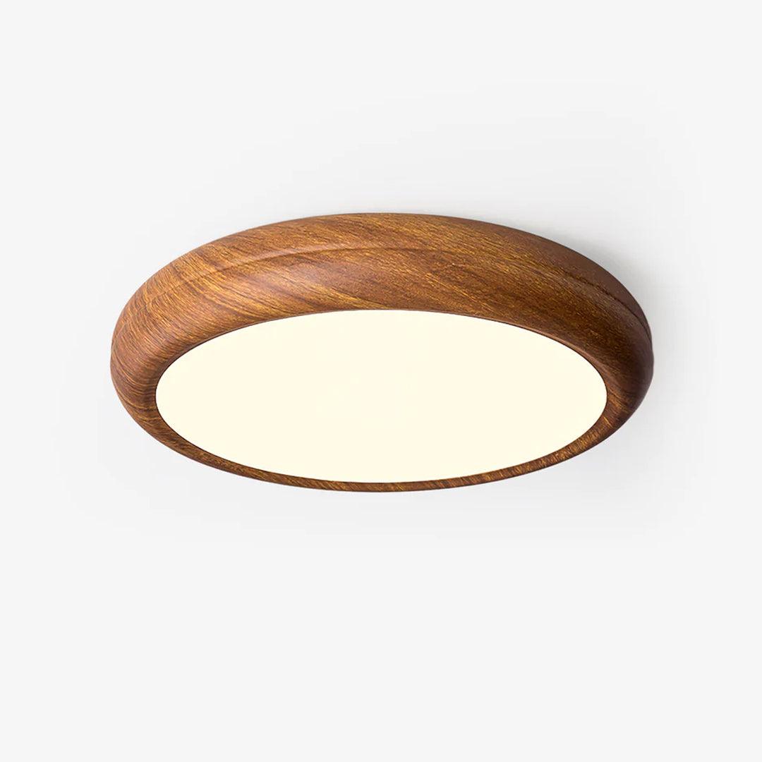 Flush Mount Ceiling Light Fixture with Wood Grain Finish for Modern Spaces 1