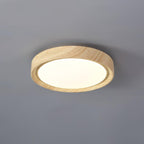Flush Mount Ceiling Light Fixture with Wood Grain Finish for Modern Spaces 10