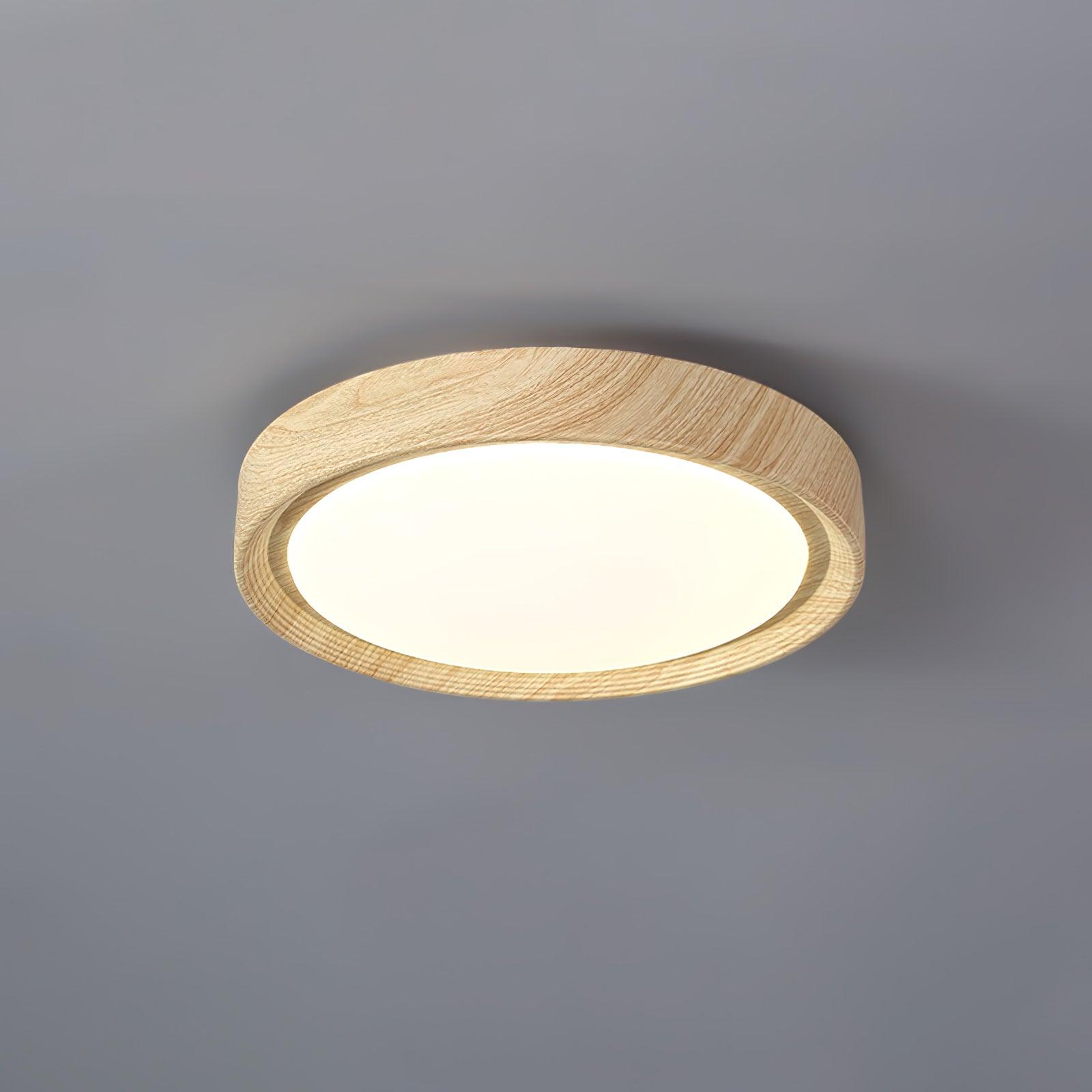 Flush Mount Ceiling Light Fixture with Wood Grain Finish for Modern Spaces 10