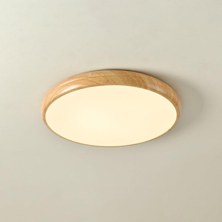 Flush Mount Ceiling Light Fixture with Wood Grain Finish for Modern Spaces 11