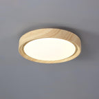 Flush Mount Ceiling Light Fixture with Wood Grain Finish for Modern Spaces 12