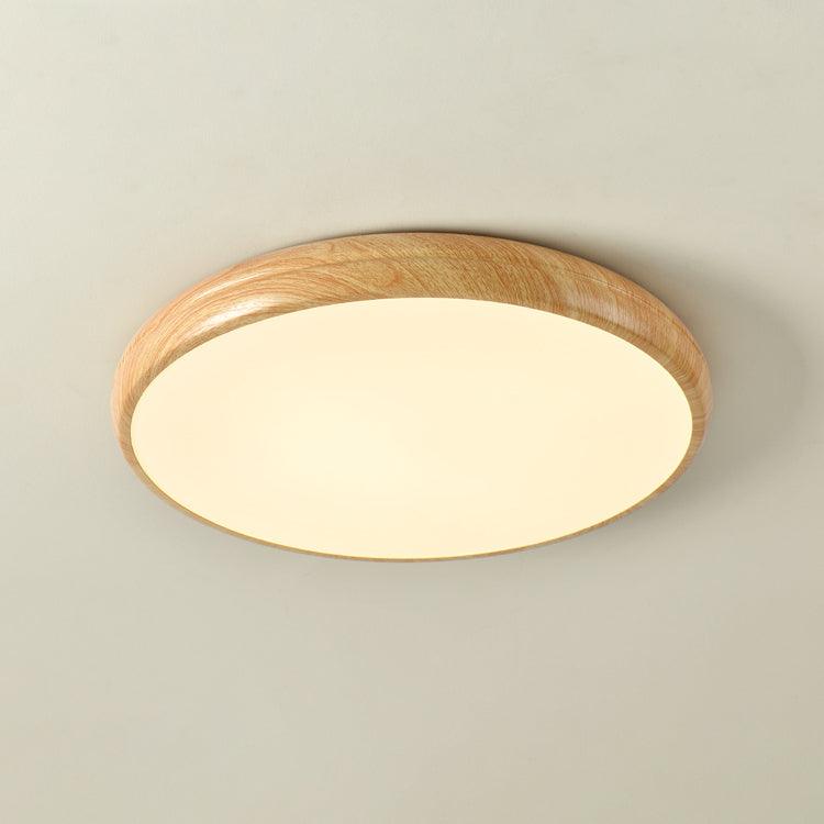 Flush Mount Ceiling Light Fixture with Wood Grain Finish for Modern Spaces 13