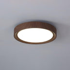Flush Mount Ceiling Light Fixture with Wood Grain Finish for Modern Spaces 15