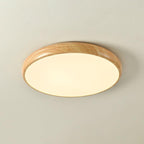 Flush Mount Ceiling Light Fixture with Wood Grain Finish for Modern Spaces 17