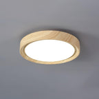 Flush Mount Ceiling Light Fixture with Wood Grain Finish for Modern Spaces 18