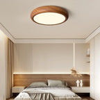 Flush Mount Ceiling Light Fixture with Wood Grain Finish for Modern Spaces 2
