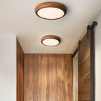 Flush Mount Ceiling Light Fixture with Wood Grain Finish for Modern Spaces 4