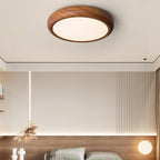 Flush Mount Ceiling Light Fixture with Wood Grain Finish for Modern Spaces 7