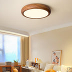 Flush Mount Ceiling Light Fixture with Wood Grain Finish for Modern Spaces 8