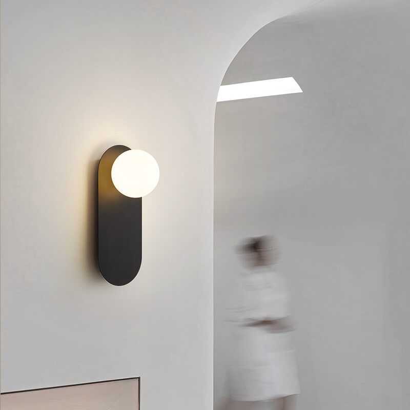 Glass Ring Base Wall Sconce