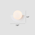 Glass Sphere Semicircle Wall Sconce
