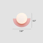 Glass Sphere Semicircle Wall Sconce