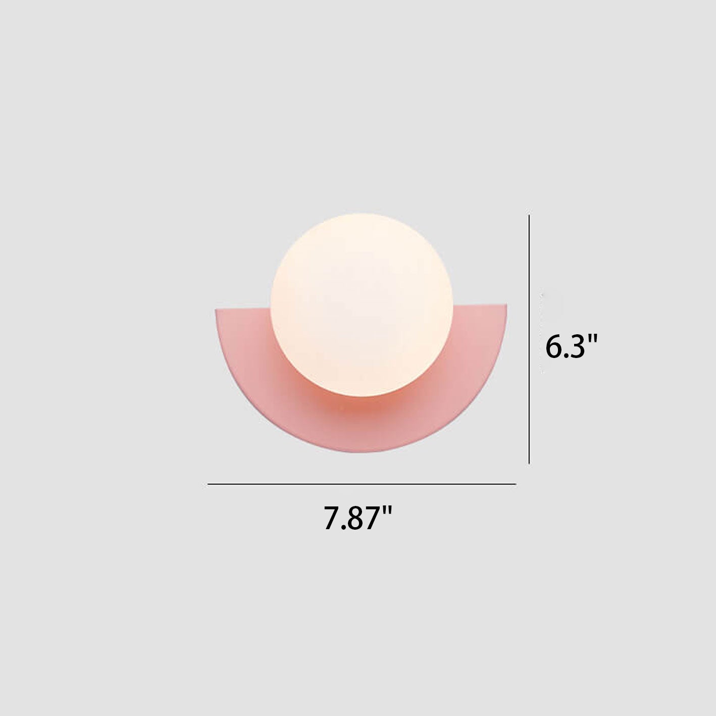 Glass Sphere Semicircle Wall Sconce