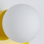 Glass Sphere Semicircle Wall Sconce