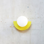 Glass Sphere Semicircle Wall Sconce