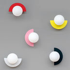 Glass Sphere Semicircle Wall Sconce