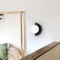 Glass Sphere Semicircle Wall Sconce