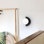 Glass Sphere Semicircle Wall Sconce
