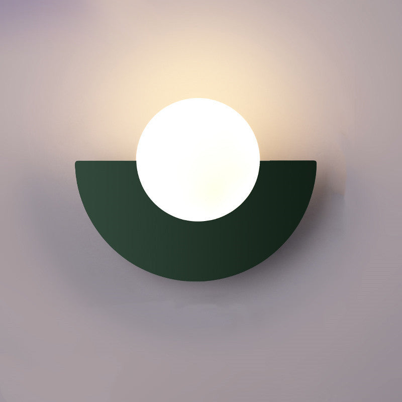 Glass Sphere Semicircle Wall Sconce