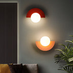 Glass Sphere Semicircle Wall Sconce