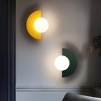 Glass Sphere Semicircle Wall Sconce