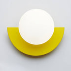 Glass Sphere Semicircle Wall Sconce