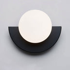 Glass Sphere Semicircle Wall Sconce
